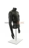 Busto uomo nero con braccia e base da banco