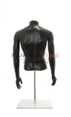 Busto uomo nero con braccia e base da banco