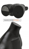 Busto manichino uomo precolorato nero