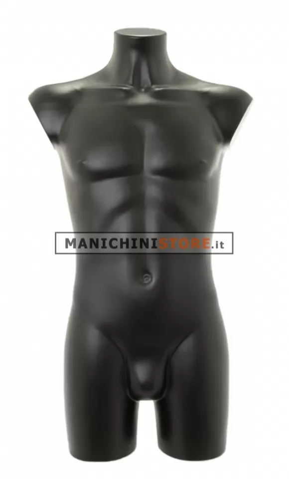 Busto manichino uomo precolorato nero