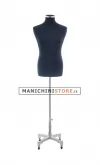 Busto uomo tessuto nero con base Worker