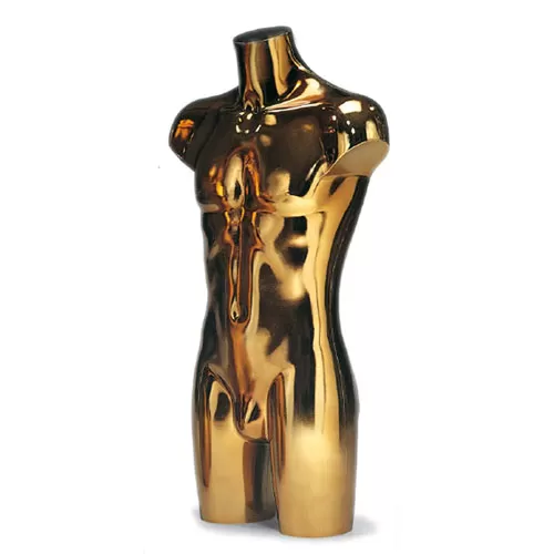 Busto manichino uomo precolorato oro