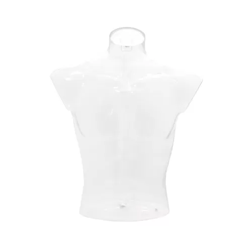 Busto torso uomo corto trasparente
