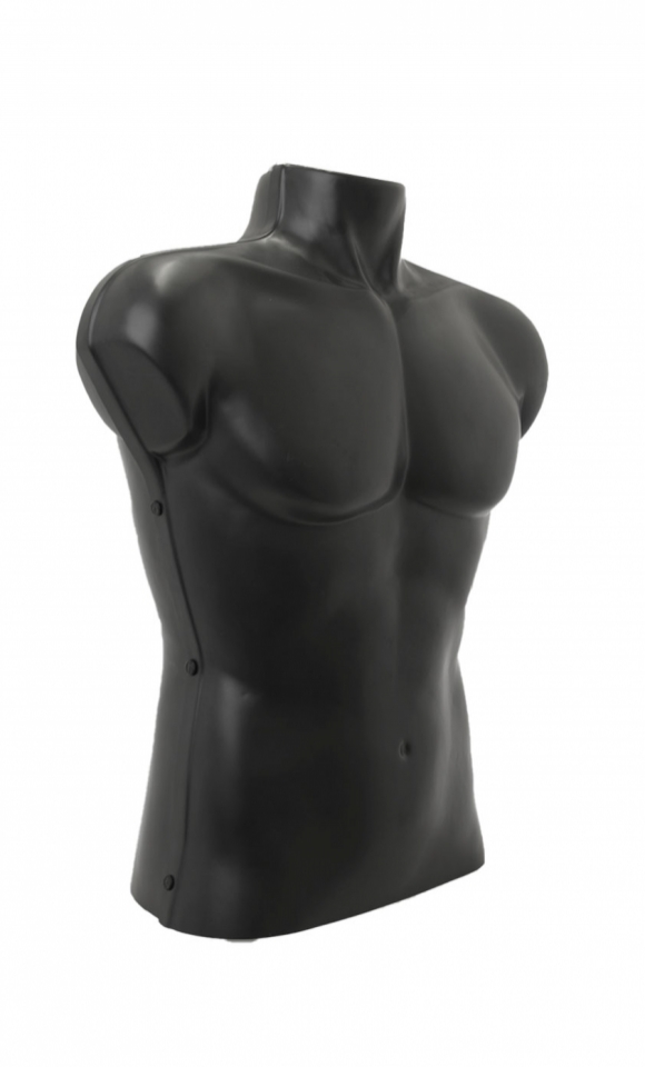 Busto uomo corto in plastica componibile