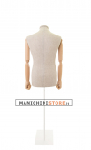 Busto uomo in lino con braccia legno