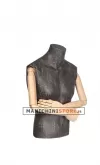 Busto uomo slim braccia legno rivestito in cartapesta antracite