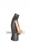 Busto uomo slim braccia legno rivestito in cartapesta antracite