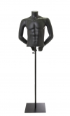 Busto sportivo uomo in plastica nera - ex noleggio