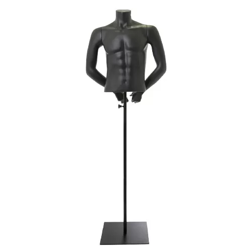 Busto sportivo uomo in plastica nera - ex noleggio