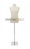 Busto uomo in Lino con base cromata