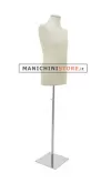 Busto uomo in Lino con base cromata