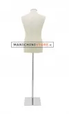Busto uomo in Lino con base cromata