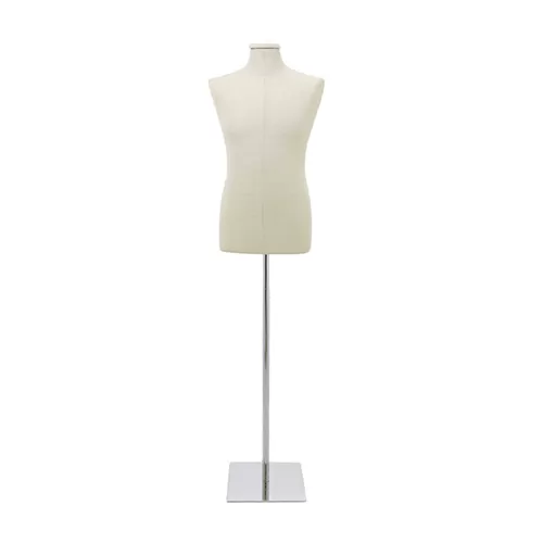 Busto uomo in Lino con base cromata