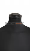 Busto uomo total black con base tonda