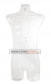 Busto manichino uomo trasparente
