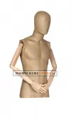 Busto uomo tw braccia legno rivestito in cartapesta cartone