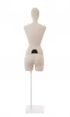 Busto donna in lino con testa e mezza gamba