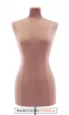 Busto sartoriale donna vellutato rosa antico base tonda bianca