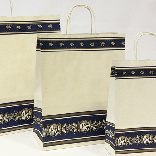 Sacchetto CAMMEO BLU con manico ritorto