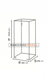 Dressing room structure with courtains hemp colour