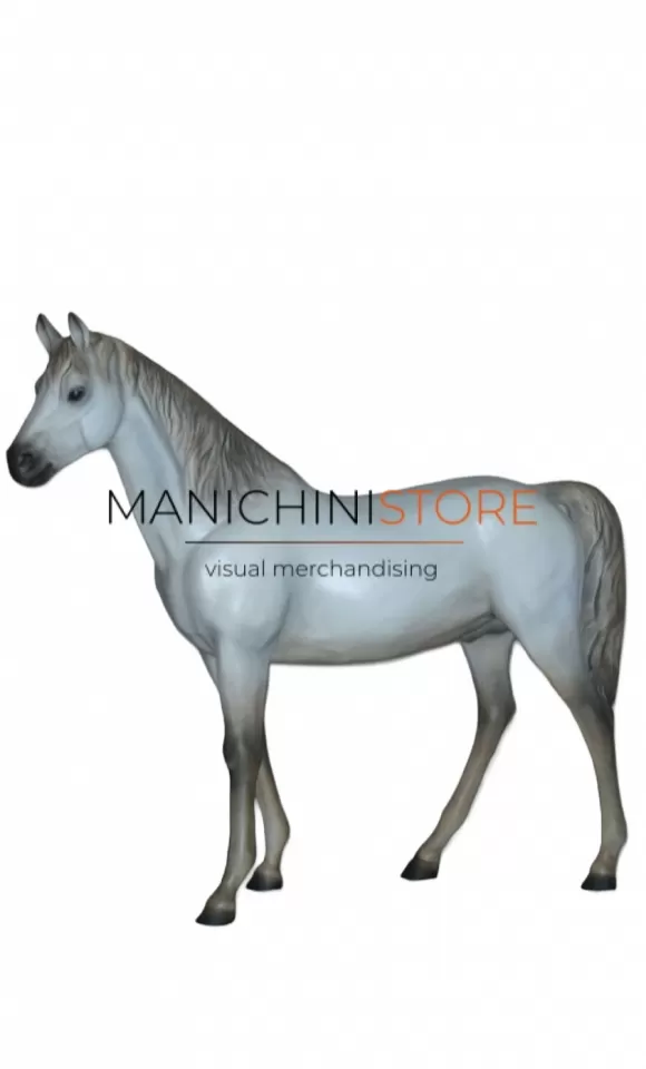 Cavallo in vetroresina per allestimento vetrina