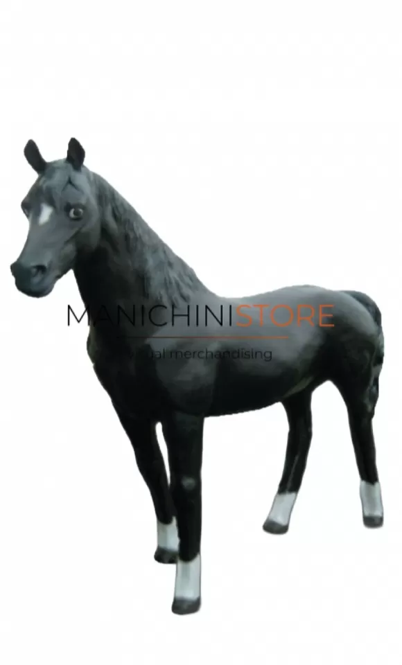 Cavallo in vetroresina per allestimento vetrina