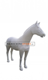 Cavallo in plastica grigio per allestimento vetrina