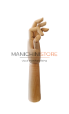 Jointed wooden male hand - high