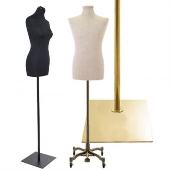 Sartorial busts with metal base