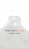 Busto manichino donna trasparente opale 