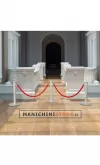 Colonnine segna percorso mini alluminio con corda