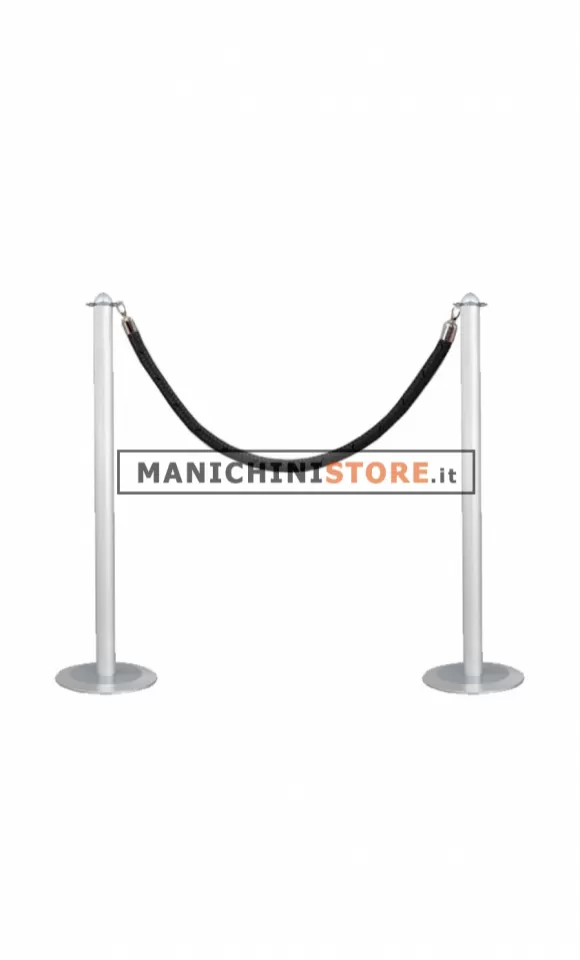 Colonnine segna percorso alluminio con corda