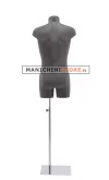 Busto uomo con gambe rivestito in cartapesta Antracite