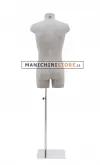 Busto uomo con gambe rivestito in cartapesta Cemento