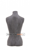 Busto donna da banco rivestito in cartapesta Antracite