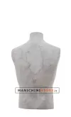 Busto uomo da banco rivestito in cartapesta Cemento
