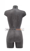 Busto donna da banco con gambe rivestito in cartapesta Antracite