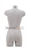 Busto donna da banco con gambe rivestito in cartapesta Cemento
