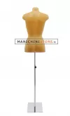 Busto donna rivestito in cartapesta Ocra con base