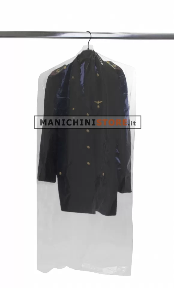 Sacca porta abiti trasparente - taglio sagomato con soffietto