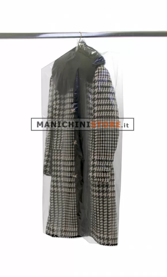 Sacca porta abiti trasparente - taglio sagomato con soffietto