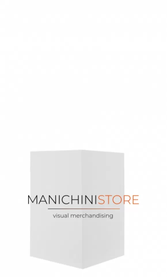 Cubo in plastica bianca - H 63 cm