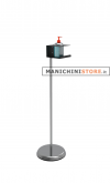 Colonna cromata porta dispenser gel igienizzante