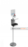 Colonna cromata porta dispenser gel igienizzante