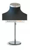 Busto donna in tessuto Nero con base cromata