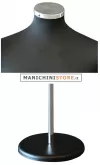 Busto donna in tessuto Nero con base tonda Nera