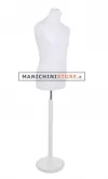 Busto uomo bianco con base tonda