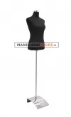 Busto componibile donna nero con base in metallo