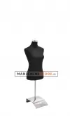 Busto componibile donna nero da banco con base in metallo