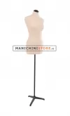 Busto donna tessuto Avorio con base treppiede nera